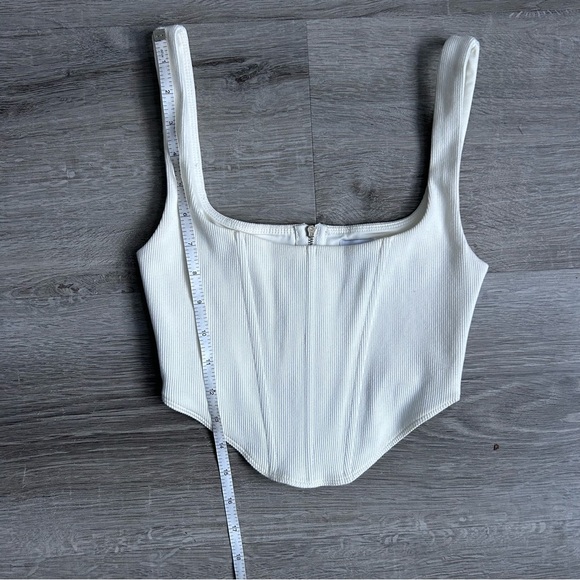 Women’s Princess Polly White Kaeshia Rib Bustier White Top size 2 - Picture 7 of 7